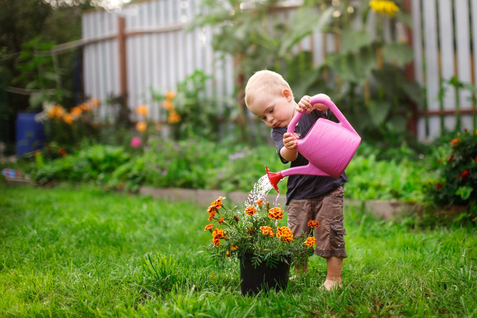 Children Gardening